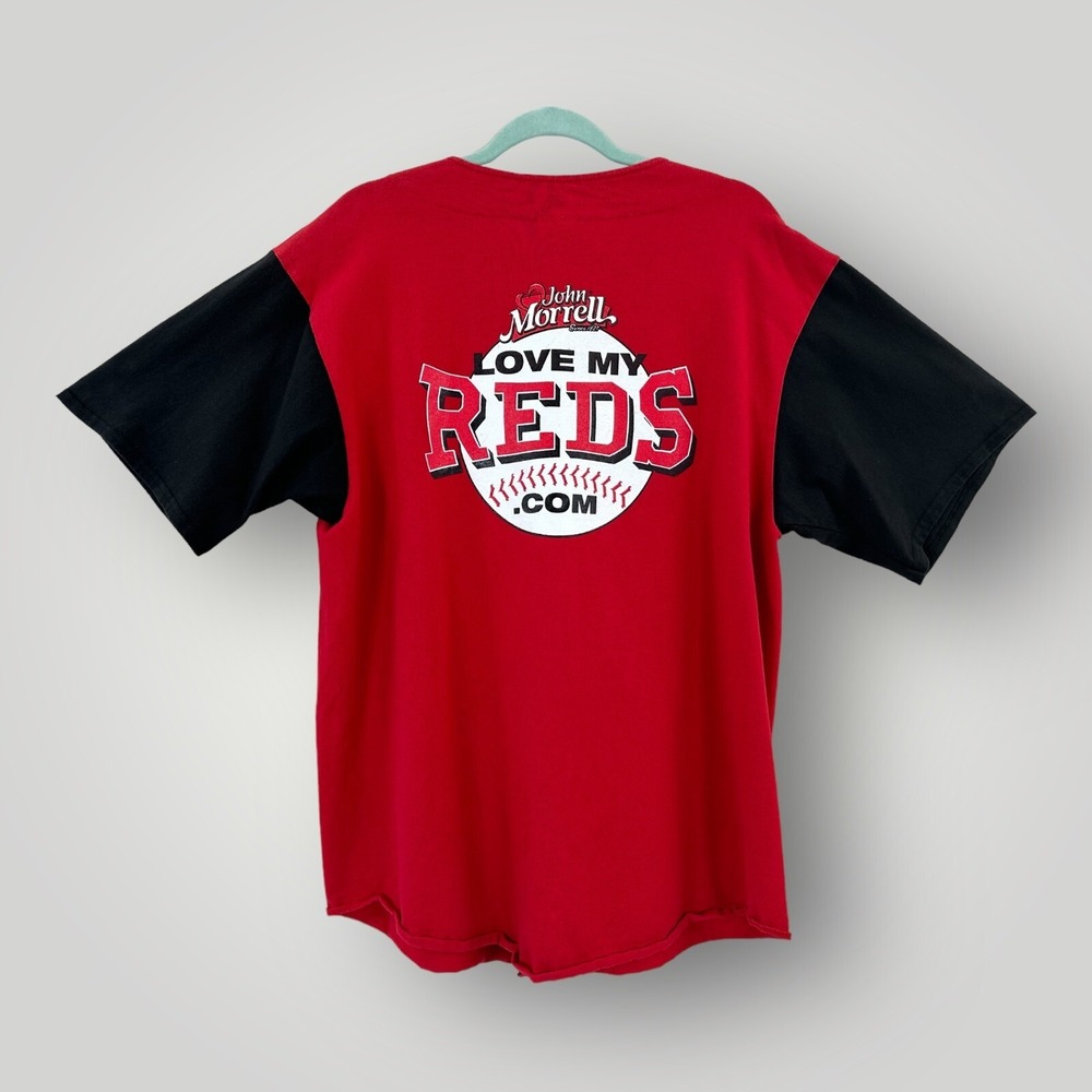 Badger Cincinnati Reds Shirt Mens L Red Baseball Graphic John Morrell Fan Tee